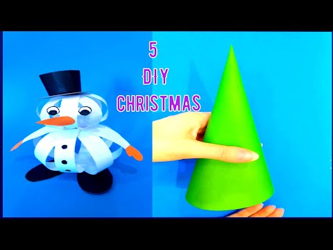 Новогодние поделки из бумаги: 5 ИДЕЙ на 2022 | 5 DIY christmas Easy paper crafts | 5 minute crafts