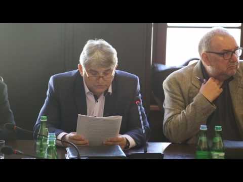 Dariusz Mucha i Eugeniusz Kowalski podczas sesji Rady Miasta