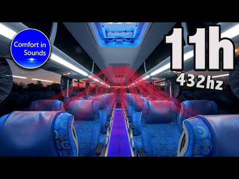 Bus Heater Noise to Sleep Deeply - Black Screen - White Noise - 432hz