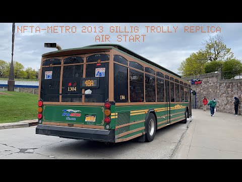 NFTA Metro: 2013 Gillig Trolley Replica 1304 "Air Start" on Route 48A at University Station