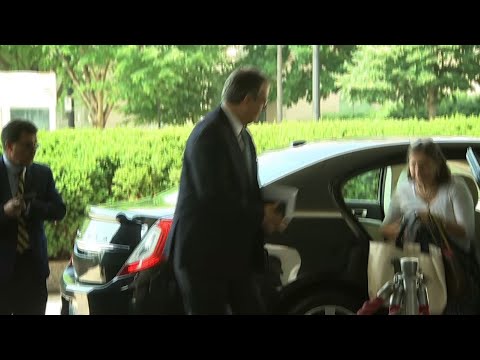 Mexican Foreign Minister Marcelo Ebrard arrived at the State Department Thursday where U.S. and Mexican officials will hold another round of talks as they strain to stave off new import tariffs that President Donald Trump is threatening to impose. (June 6)