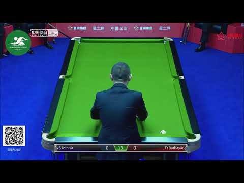 B Minhu (KOR) VS Dorjsuren Batbayer (MGL) - Int'l Mens Qual - 2018 Chinese Pool World Championship