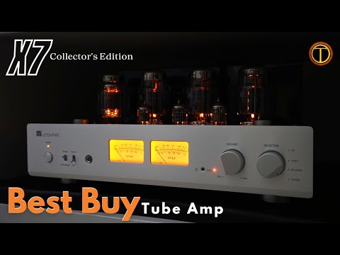 MUZISHARE 7 Push-Pull Vacuum Tube Integrated Amplifier, MM Phono Amplifier, XLR Input, Output Power 25Wx2 or 45Wx2, with Remote Control, AC115 and AC230 Switchable image 6