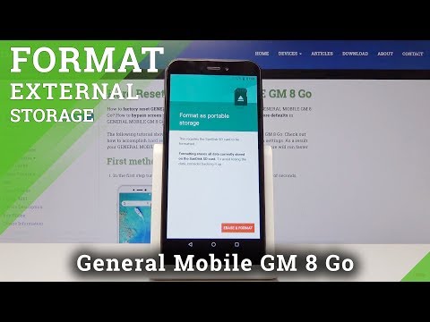 How to Format SD Card in GENERAL MOBILE GM 8 Go - Clean External Storage