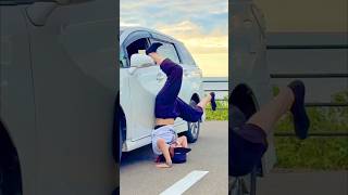 外遊びのプロなら車は窓からはいります。