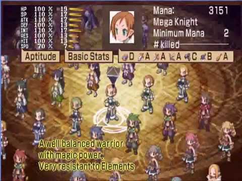 Disgaea 2 Dark Hero Day Classes