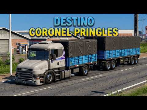 VIAJE PARA CORONEL PRINGLES DE SCANIA 124 CHASIS Y ACOPLADO 4 EJES - MAPA CEIBO - ETS2 MODS 1.58