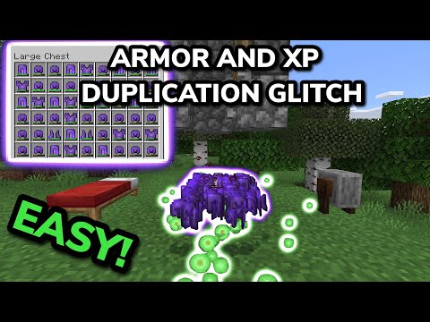 JC Playz - SIMPLE 1.17 ARMOR AND XP DUPLICATION GLITCH in Minecraft Bedrock (MCPE/Xbox/PS4/Nintendo Switch/PC)