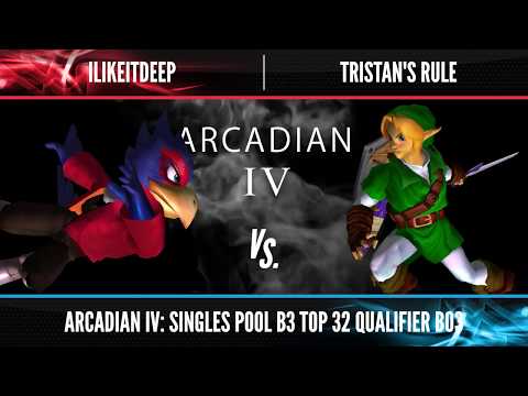 Arcadian 4 - ILikeItDeep (Falco) vs. Tristan's Rule (Link) - SSBM Singles Pool B3 Top 32 Qualifier