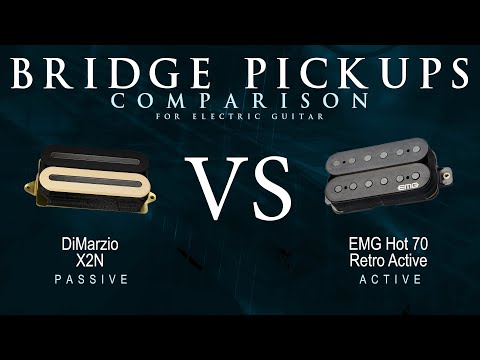 DiMarzio X2N vs EMG HOT 70 RETRO ACTIVE - Bridge Guitar Pickup Comparison Tone Demo