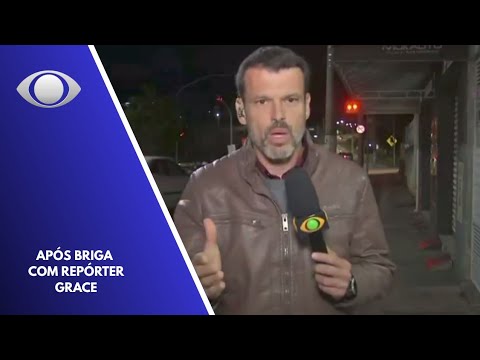Lucas Martins faz pronunciamento ao vivo após agredir Grace Abdou, repórter da Record