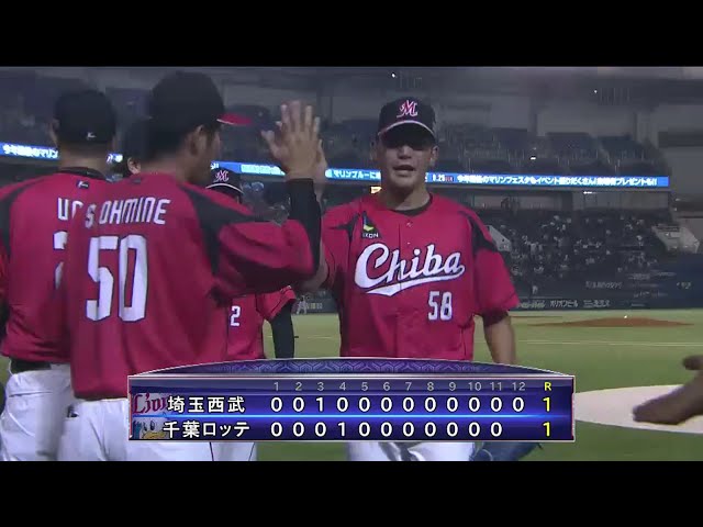 【12回表】マリーンズ・高野 熱く冷静に!! ピンチを防ぎ最終イニングに勢いづける!! 2016/9/2 M-L