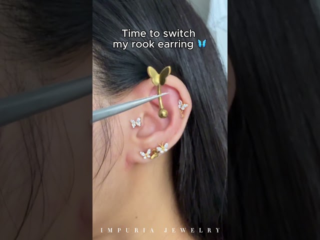 Vídeo relacionado con Rajnard Piercing Rook Piercing de Cejas 16G Acero quirúrgico Banana Barbell 8 mm Bola de Cristal Perforación de Cuentas Joyas para Mujeres Hombres Niñas 18pcs