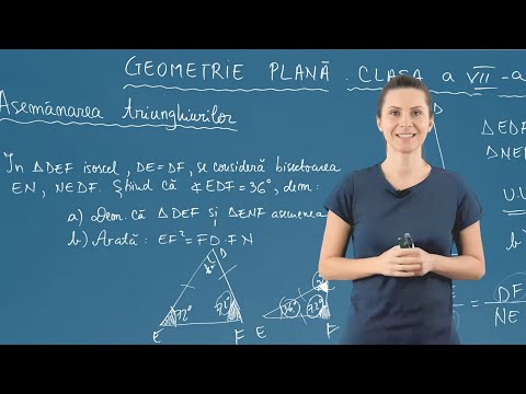 Asemănarea triunghiurilor într-un triunghi isoscel – Clasa a VII-a
