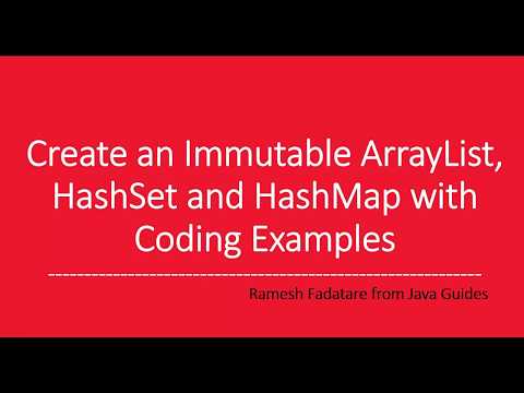 Immutable Arraylist Hashset And Hashmap With Coding Examples