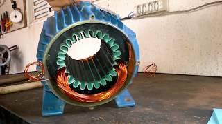 COMO REBOBINAR UM MOTOR TRIFASICO DE 5 CV 2 POLO