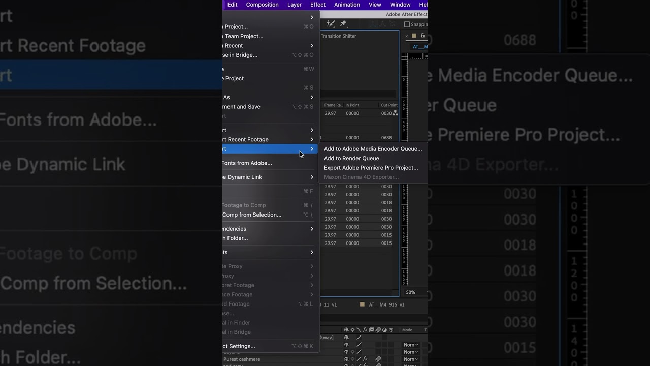 How to export multiple compositions at the same time
