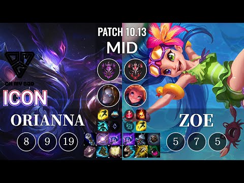 OMG icon Orianna vs Zoe Mid - KR Patch 10.13