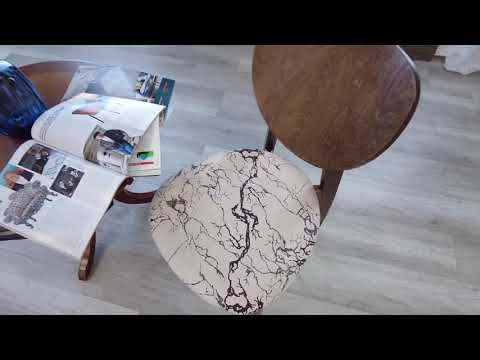 Обеденный стул Diamante, мягкое сидение бук, 42х42х85, коричневый/ткань Крекс Беж арт.14123 в Перми - видео 11