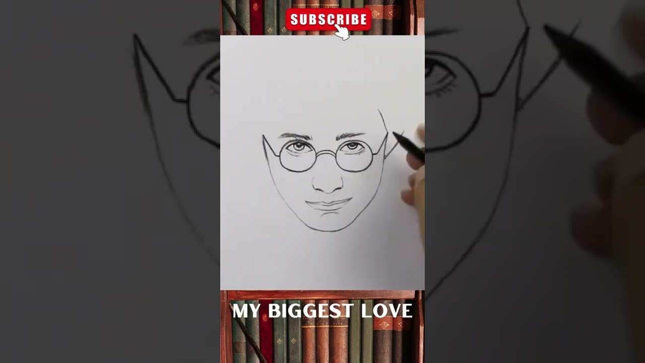 Harry Potter Easy Drawing🫶🏻 #shorts #harrypotter #drawing