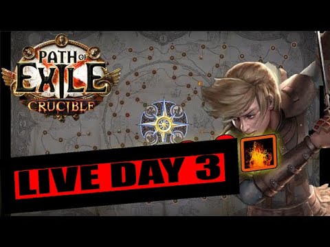 DAY 3 (LIVE) RAIDER Molten Strike Starter PATH OF EXILE CRUCIBLE 3.21