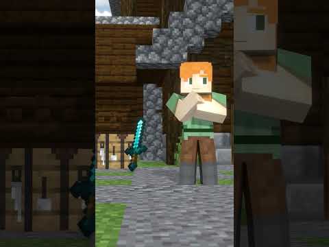 Diamond Sword Dancing (Minecraft Animation) #shorts