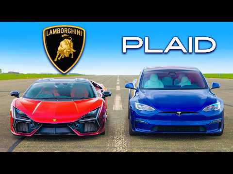 Lamborghini Revuelto v Tesla Model S Plaid: DRAG RACE