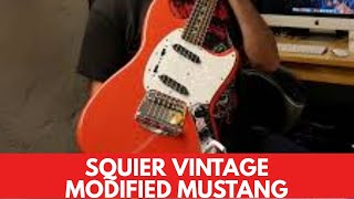 Video thumbnail for Squier By Fender Vintage Modified Mustang Fiesta Red by The Guitar Manifesto