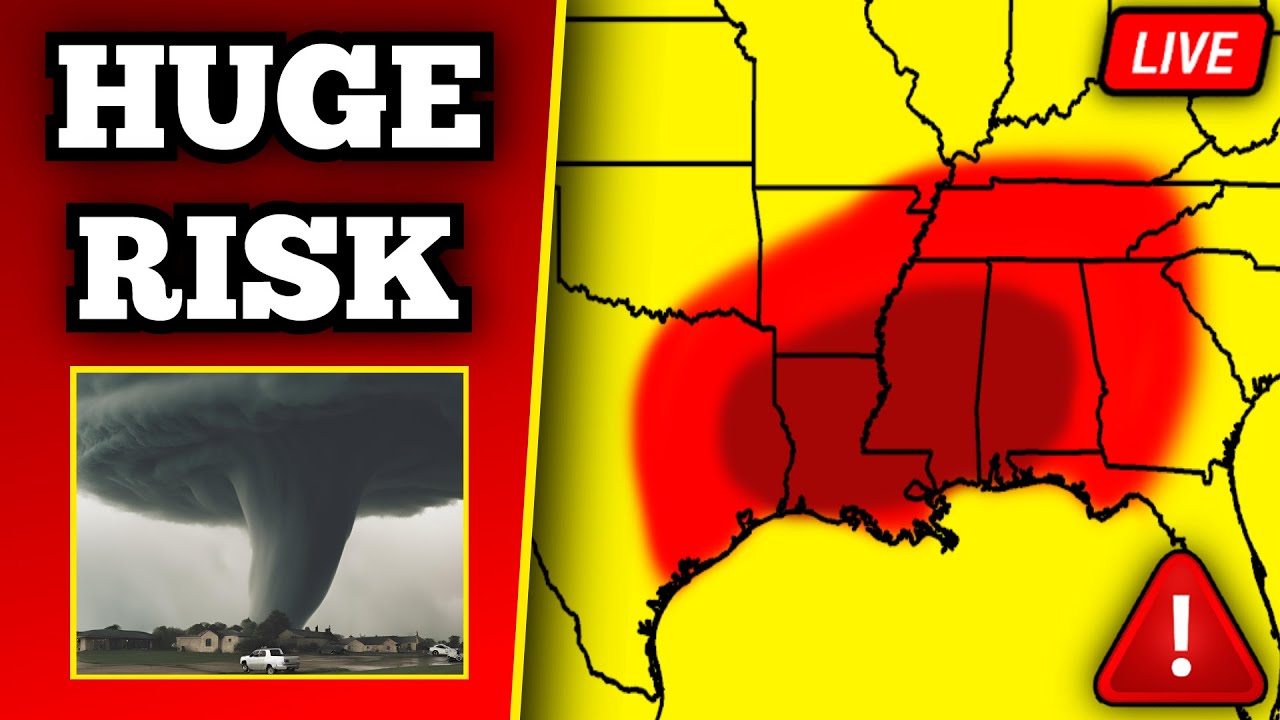🔴 BREAKING HUGE TORNADO ON THE GROUND - Violent Tornadoes Possible - With Live Storm Chasers