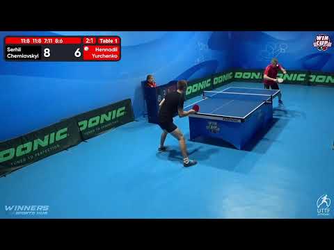 01:00 Serhii Cherniavskyi 3 - 1 Hennadii Yurchenko West 5 WIN CUP 14.10.2022 | TABLE TENNIS WINCUP