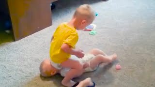 Cute TWIN Babies Fighting over Things - Funny twins 2020