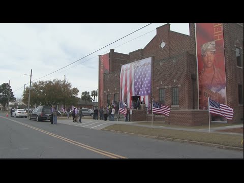 Friends and officials honor Sgt. Kennedy Sanders