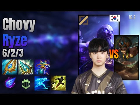 Chovy Mid Ryze vs Cassiopeia lol KR solo rank Full Game 16.2 | 쵸비 라이즈 vs 카시오페아