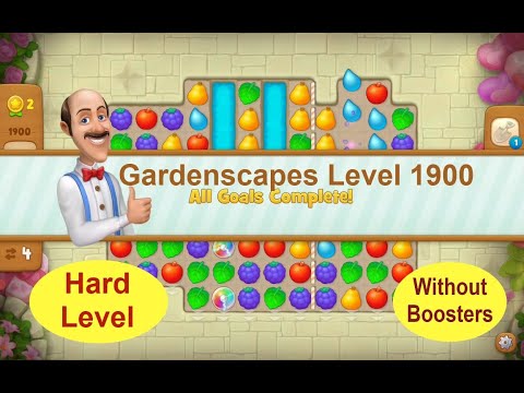 Gardenscapes Level 1900 - [2021] [HD] solution of Level 1900 on Gardenscapes [No Boosters]