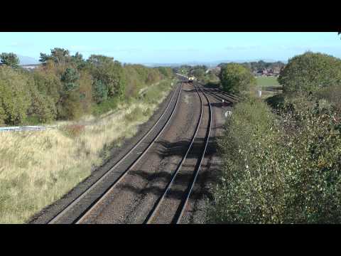 57315 0T60 Grangemouth Jn to Polmadie route learner for Virgin Trains passes Greenhill Lower Jn