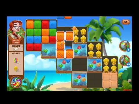 Lost Island Blast Adventure Level 1744 NO BOOSTERS - A S GAMING ✔