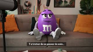 M&M'S Purple M&M's finds her gray shoes