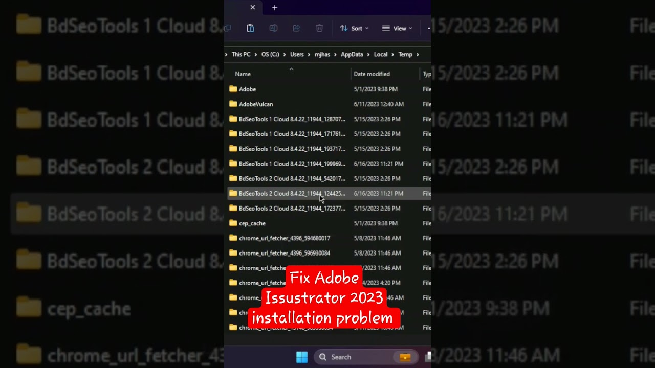 Fix adobe illustration 2023 installation error