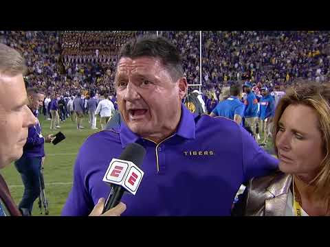 LSU Ed Orgeron Postgame Interview After Beating Florida//College Football Highlights 2019-2020