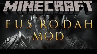 Minecraft Mod! - Skyrim Fus Ro Dah (Dragonborn, Pushes Mobs & more!)