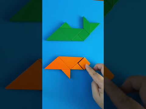 Tangram Fish#shorts #shark#whale#shape #puzzle#tangram #문현주tv