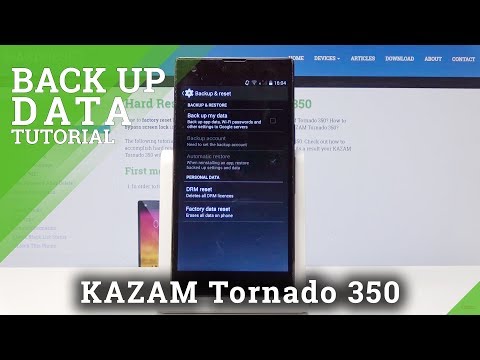 How to Enable Google Backup in KAZAM Tornado 350 - Create a Google Account