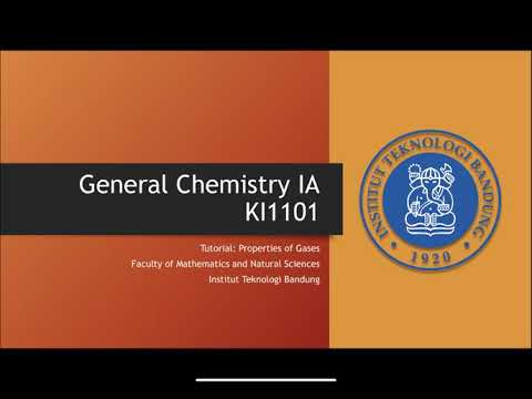 General Chemistry IA KI1101 - Tutorial - Properties of gases part 2