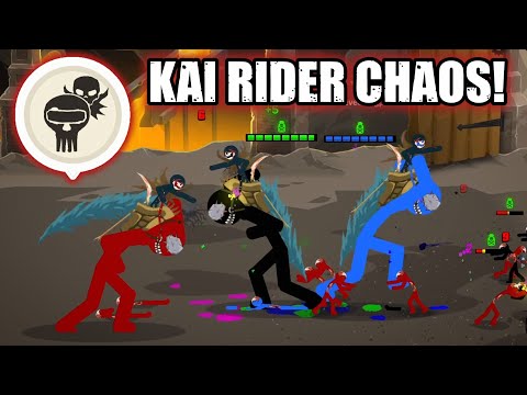 NEW GENERAL KAI RIDER GAMEPLAY! 3 KAI RIDER IN ONE BATTLE! Stick War: Saga New Update!