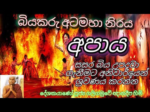 apaya | අපාය | niraya | Galigamuwe Gnanadeepa himi | biyakaru Sasara| sansaraya | sansaraya bana