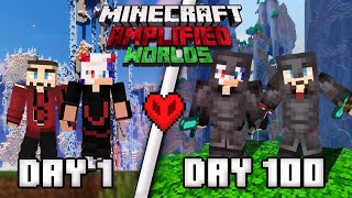 We Survived 100 Days In Minecraft hardcore amplified - Duo Survival Hardcore 100 Days
