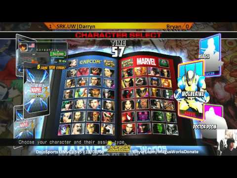 SRK UW Darryn vs Bryan - Dojo Sports League 5v5 UMvC3 - Team Danger Room vs Team Panic Kings