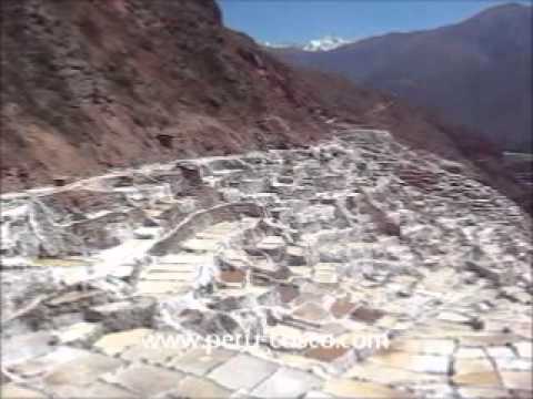 Sacred Valley of the Incas Maras Nelida explains the origins of the pre inca salt ponds