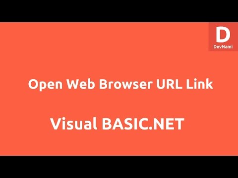 How to Open Web Browser URL Link using VB Net