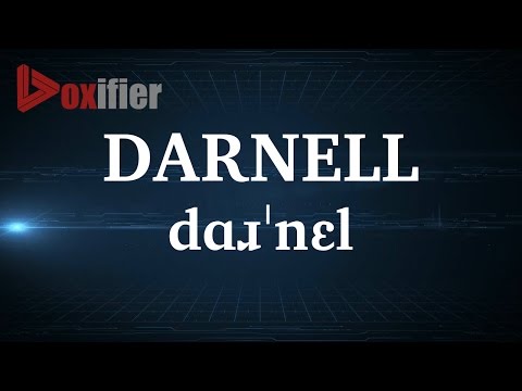 English Pronunciation of Darnell - Voxifier.com